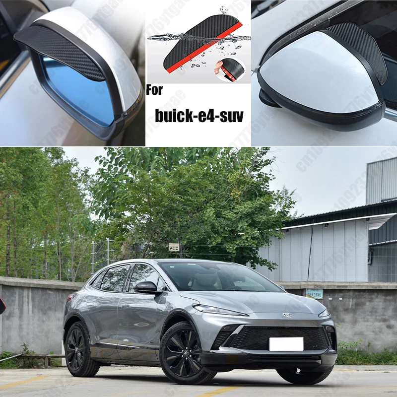 

For buick-e4-suv 2PCS Car Rearview Mirror Rain Eyebrow Visor Carbon Fiber Car Rearview Side Snow Sun Visor Rain Cover