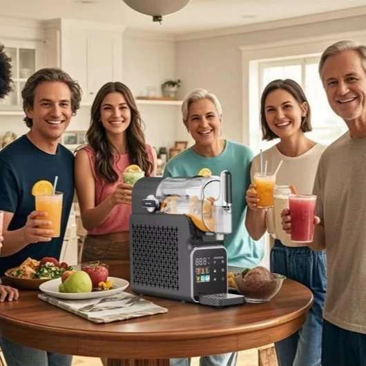 5 In 1 Portable 1.8L Home Electric Milk Shake & Slush Machine Single Tank Frozen Drink Slushie Ice Cream Machine