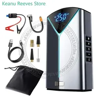 Car Emergency Starter Power Inflatable Pump All-In-One Machine Air Pump Portable Battery Booster Starter Digital Tire Inflator