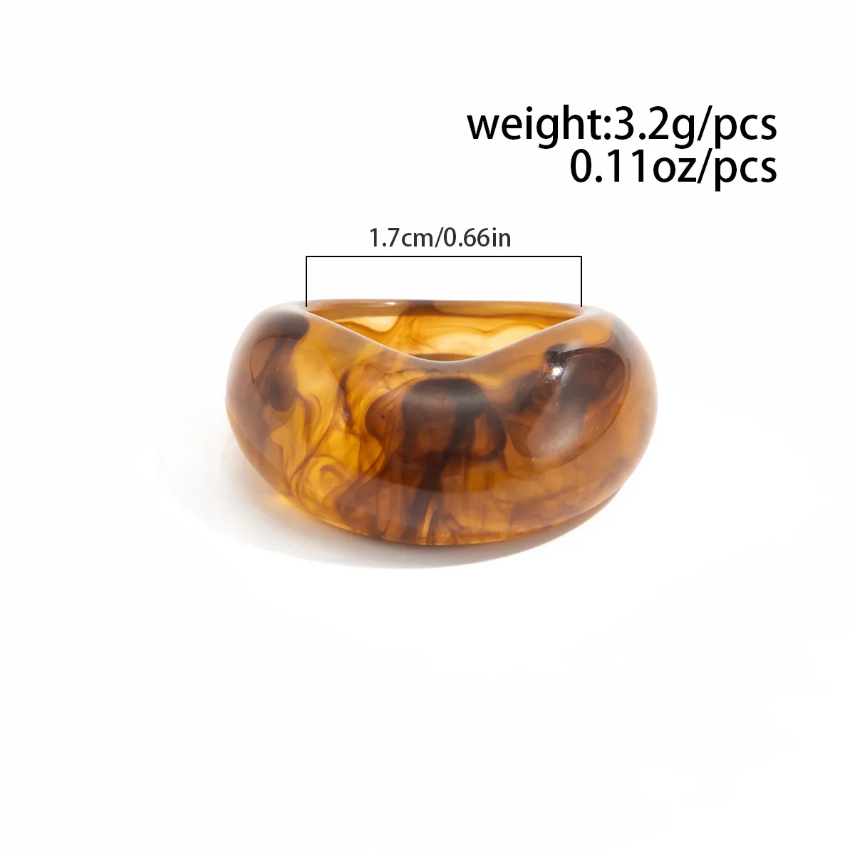 Ins Maillard Style خاتم راتينج دائري صغير على شكل حرف V، خاتم هالة عصري للتنقل، هدية عيد ميلاد عتيقة للحفلات #3