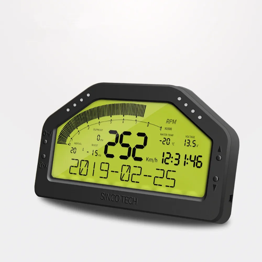 2026 Premium  Universal Digital Dashboard  LCD Race Dash Auto Tachometer Speedometer Fuel Level Meter(904)