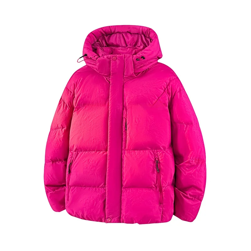 

Rose Pink Hooded down Cotton Jaet Men Women Sle Winter Thiened Korean System Super Beautiful High-End Bread Coat Trendy