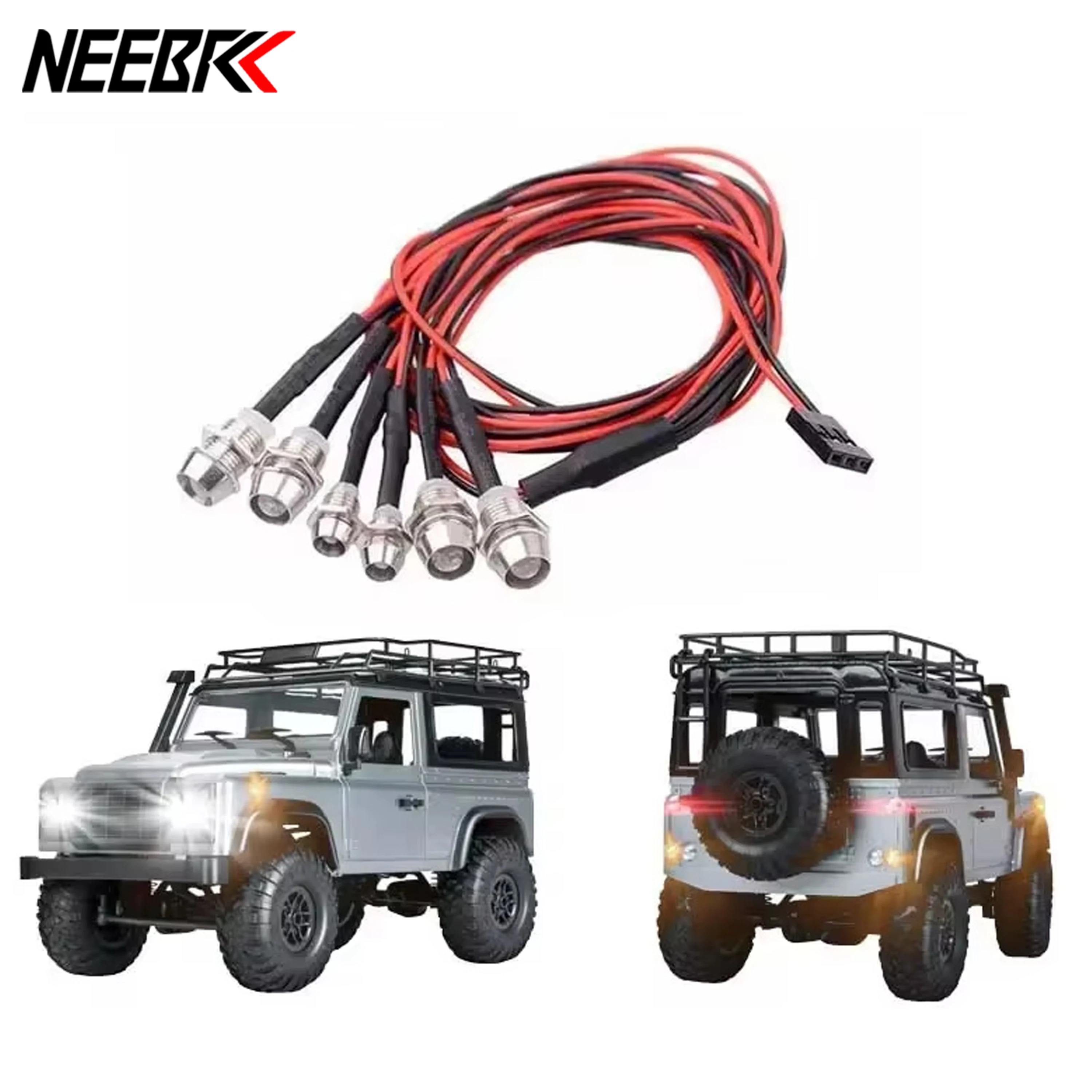 RC LED Light Kit Headlamps for 1/10 1/8 1/12 RC Car Truck Crawler Drift Car Headlight Taillight TRAXXAS HSP HPI MN99 MN90 Wltoys