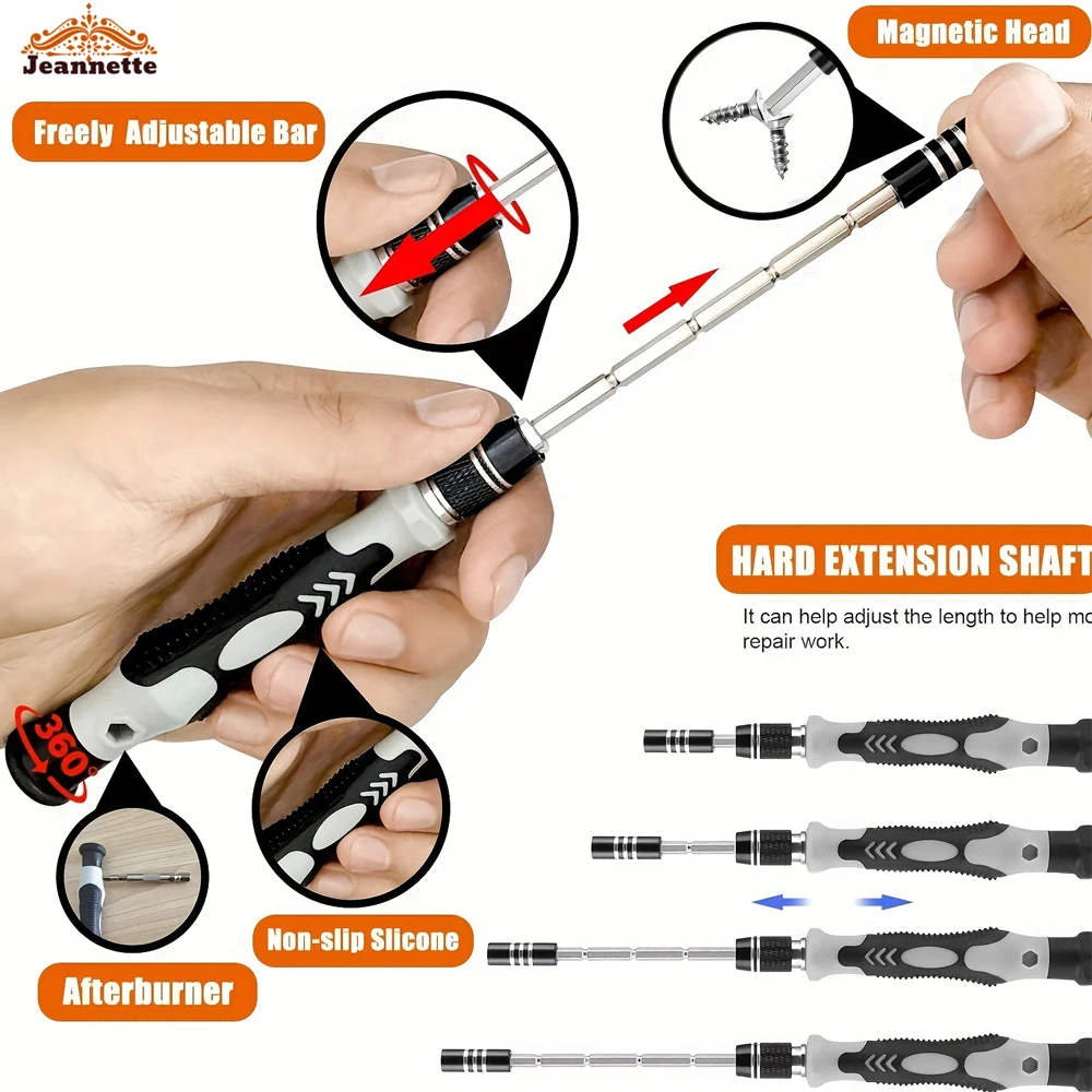 115 in 1 Multifunctional Manual Screwdriver Set, Hardware Tools, Computer, Mobile Phone, Clock, Disassembly and Repair Tool