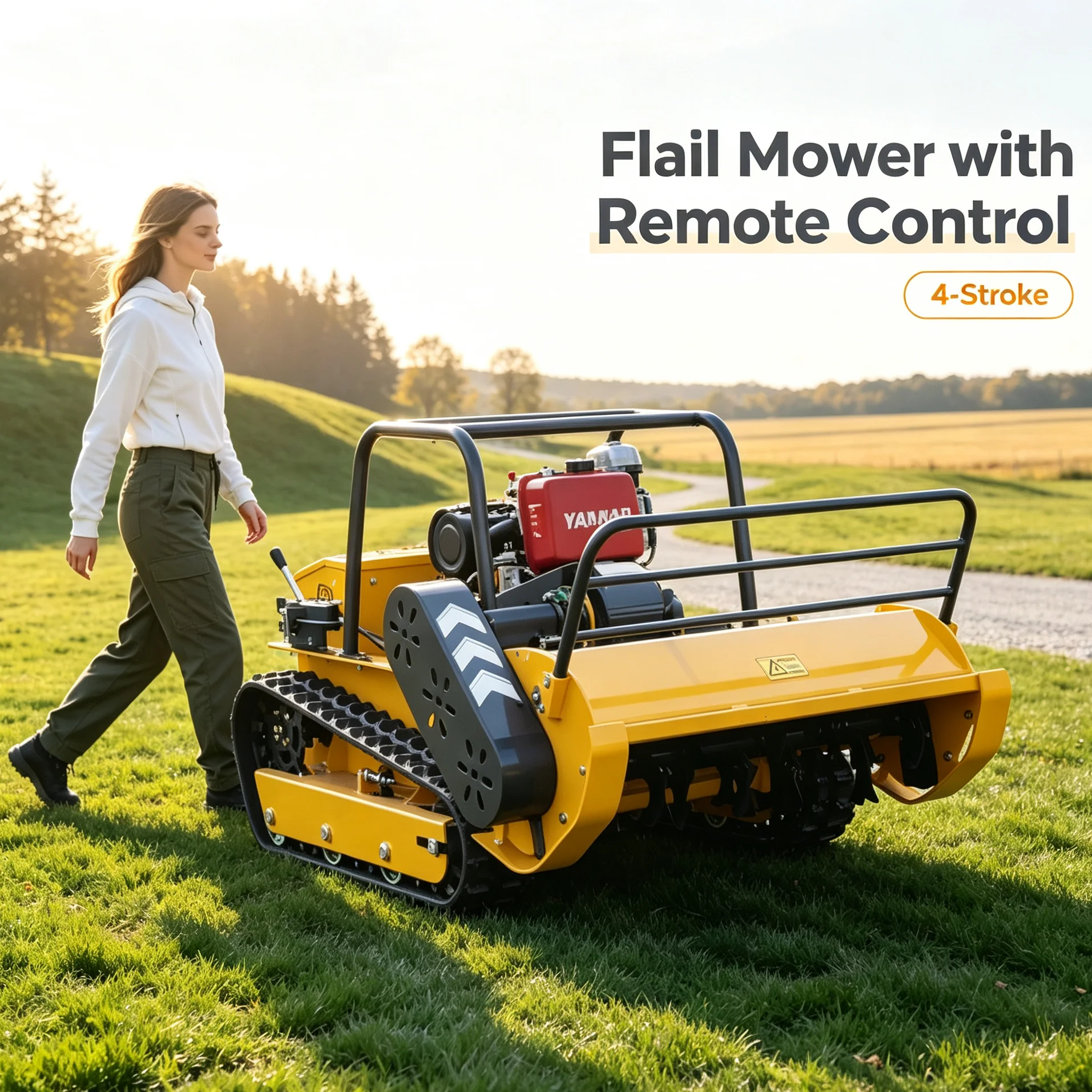 Customized Rough Uneven Ground remote control  Tracked Flail Mower, Shock Absorption Structure Protects Machine Parts