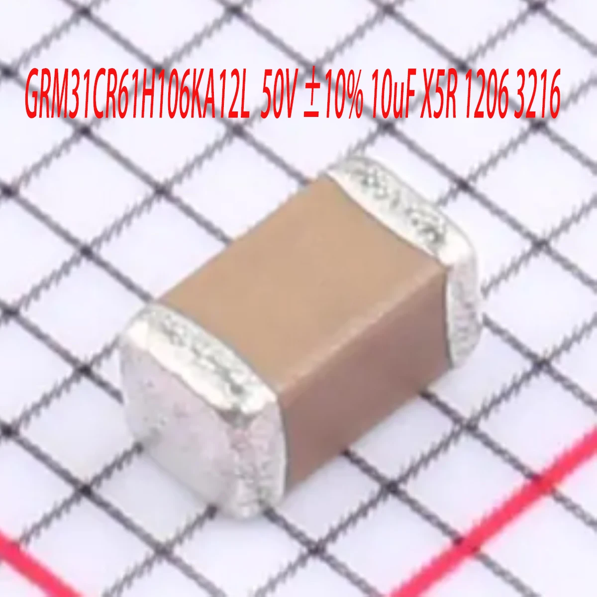 1206 3216 GRM31CR61H106KA12L NEW Original Chip Capacitors MLCC 50V ±10% 10uF X5R Chip Multilayer Ceramic Capacitors for General
