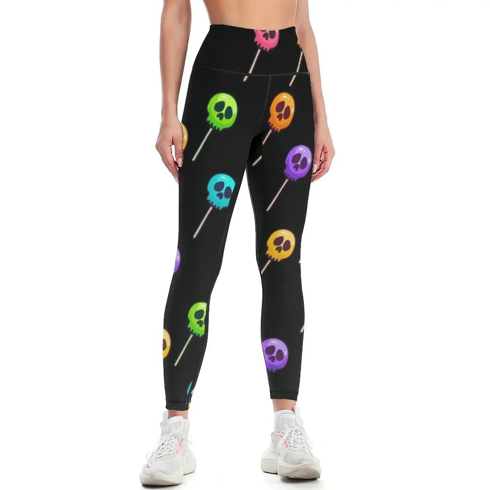 Leggings Skull Lollipops, ropa de gimnasio, pantalones legging que realzan los glúteos, mallas push-up para mujer, leggings deportivos para mujer
