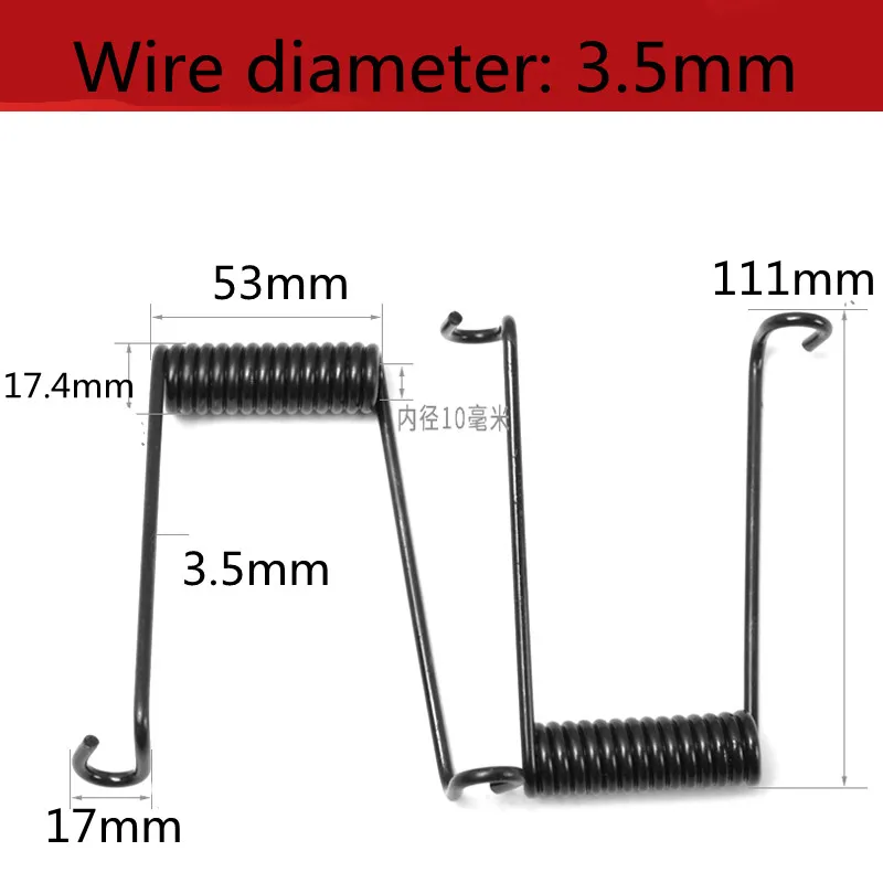 Drut ze stali sprężynowej mocny powrót podwójna sprężyna skrętowa tylne siedzenie do motocykla sprężyna składana w kształcie litery V