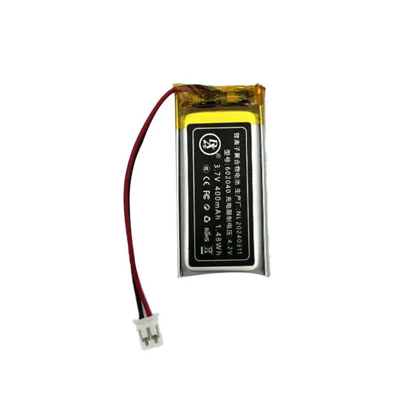 buy more will cheap CCC certification 602040 polymer lithium battery 400mAh 3.7V beauty device with full capacity protection