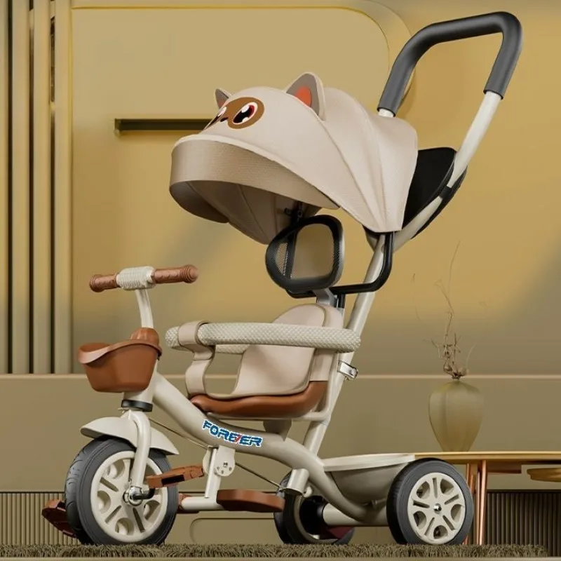 

Легкий педальный велосипед для детей 1-3-6 лет, новая детская многофункциональная коляска, большие детские двусторонние детские коляски