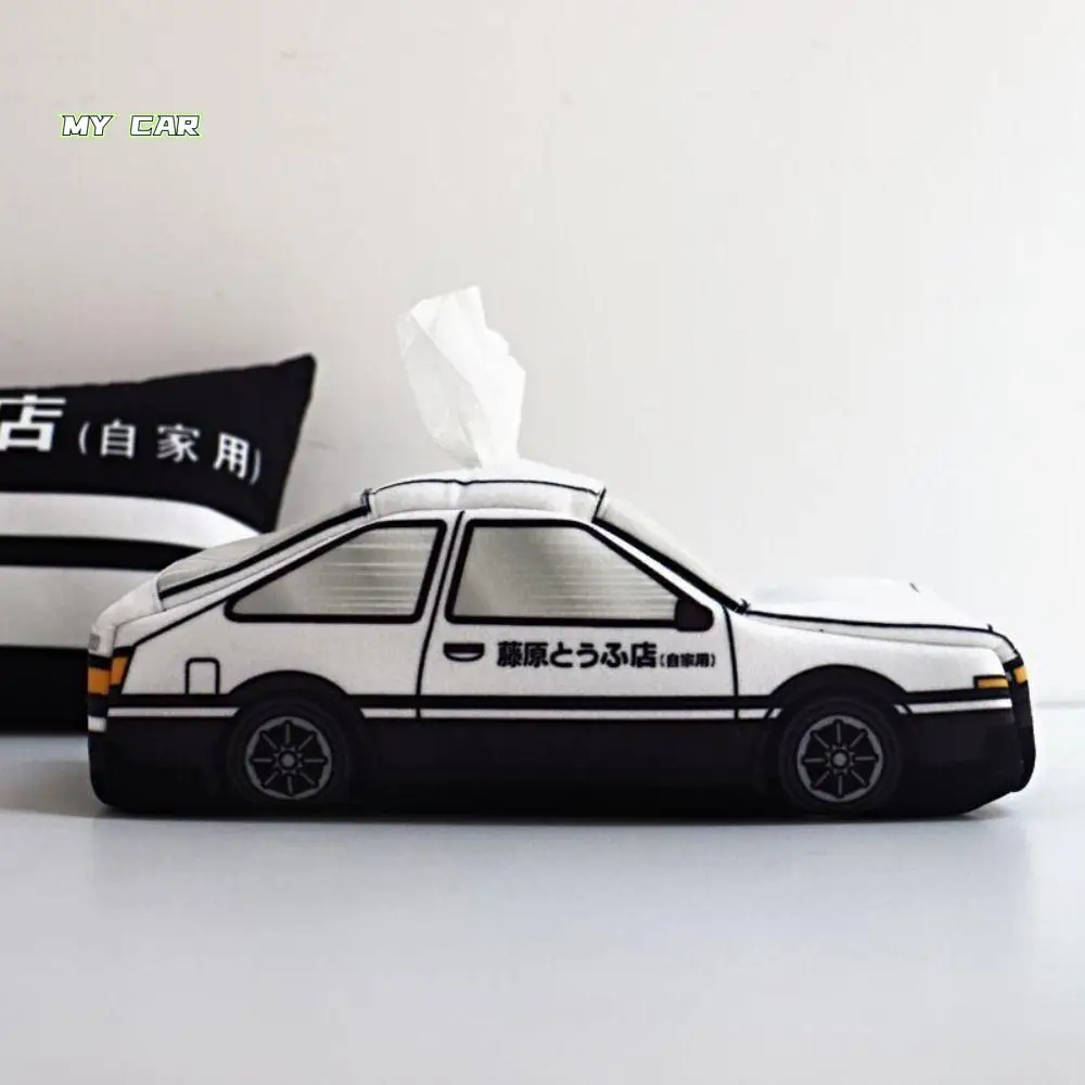 

Decoration Cartoon Car Tissue Box Japanese Style Anime Car Armrest Box Plush Creative Desktop Storage Case Household