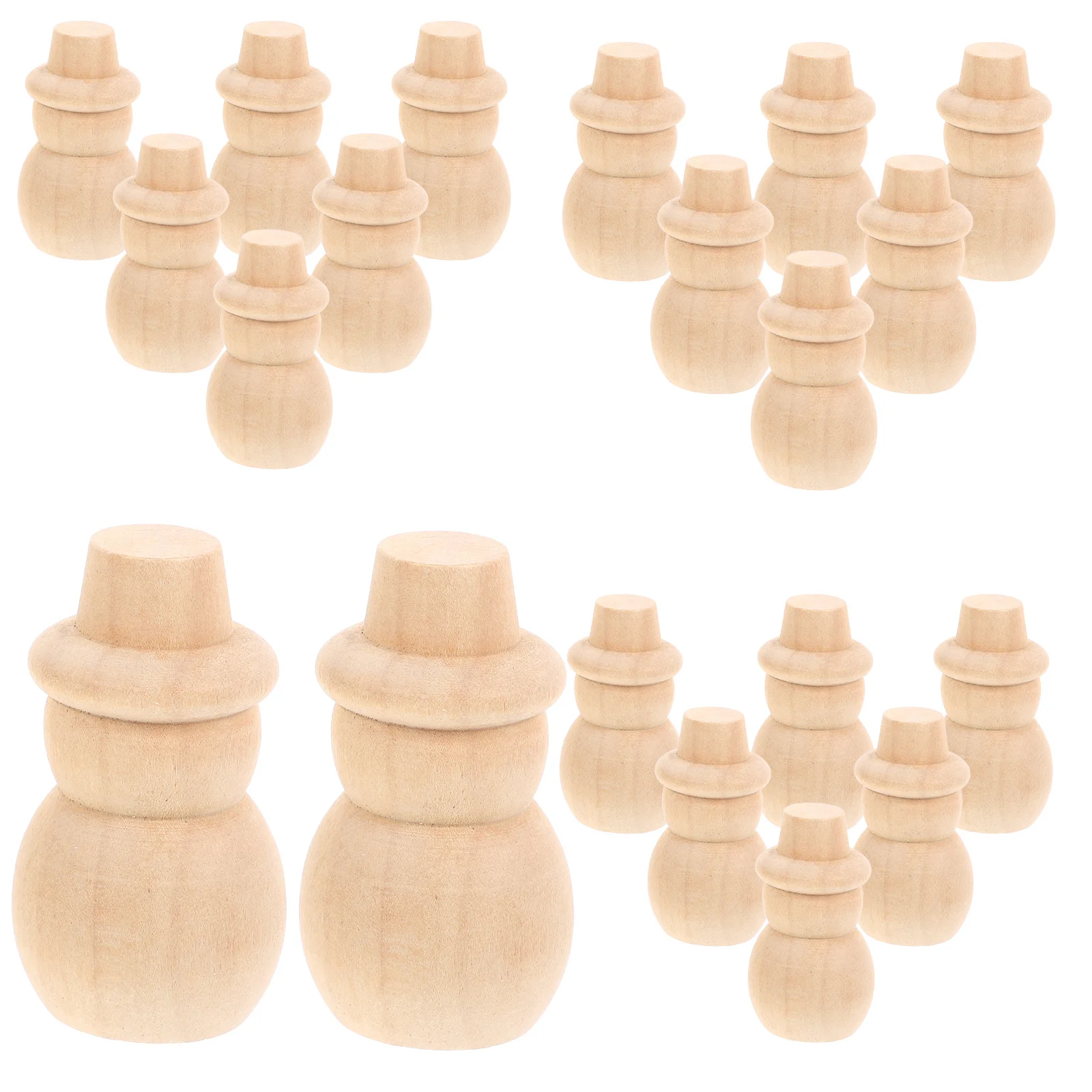 20 Stücke Holz Menschen Figuren Sicheres Material Handgemachte Graffiti Hause Regal Dekor Peg Peg Unvollendete Holz Figur