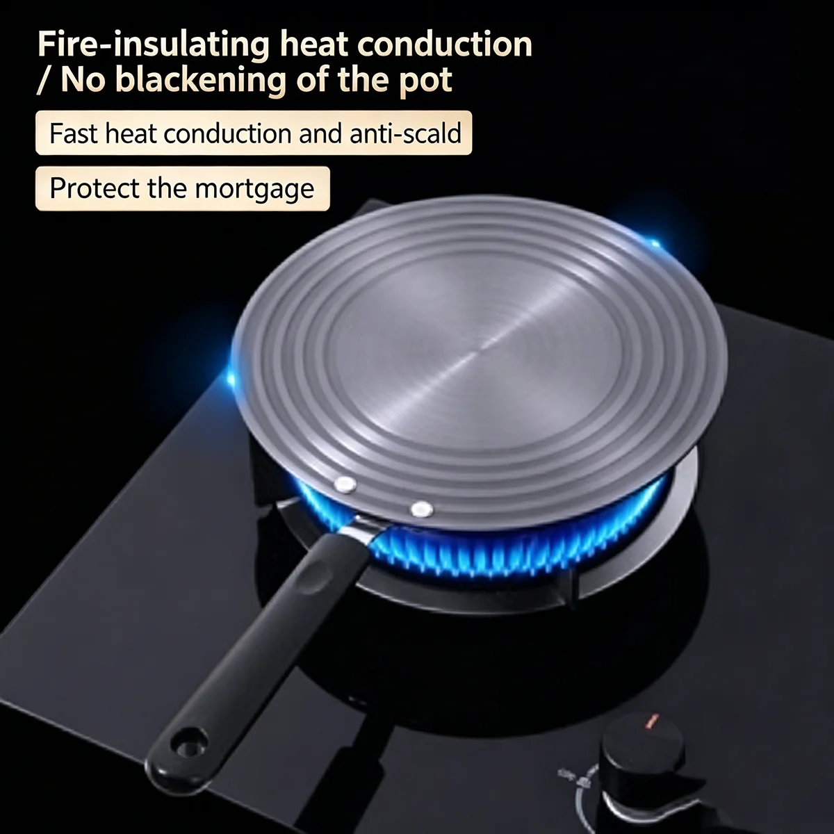 Gas Stove Heat Conduction Plate 2 in 1 Defrost Tray Anti-Burn Pot Protection Plate Aluminum Diffuser Plate for Gas Co