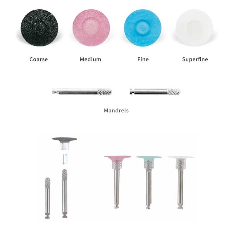 40Pcs Dental Polishing Disc Composite Resin Finishing Polishing Stem Disc Reduction Contouring Mandrel Teeth Whitening Dentistry view 5