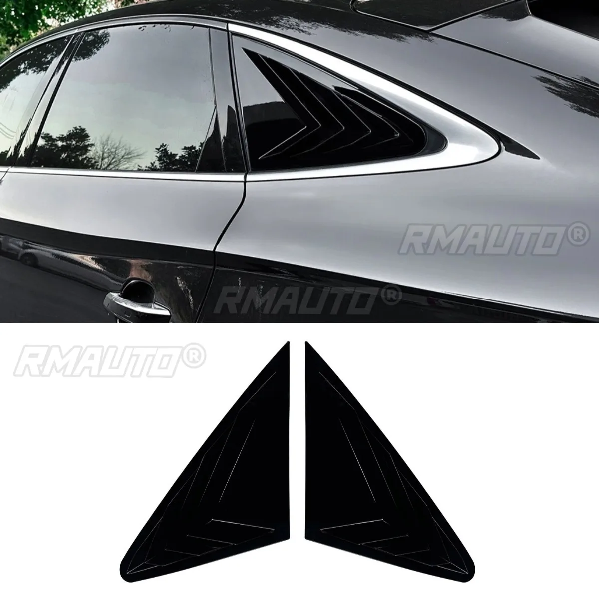 

Для Audi Q5 Автомобильная задняя четверть панель окна автомобиля боковое заднее стекло жалюзи крышка для Audi Q5 FY Coupe 2018-2024 обвес комплект