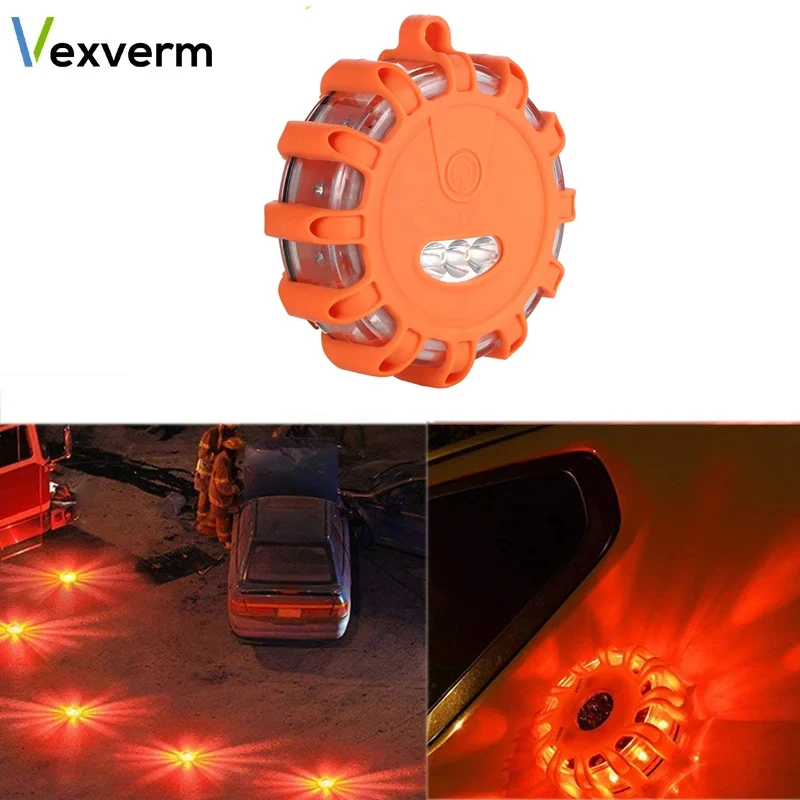 1pcs Car Emergency Warning Light Roadside LED Strobe Safety Flares Light Magnetic Flashlights Rescue Light IP44 Car Beacon Lamps