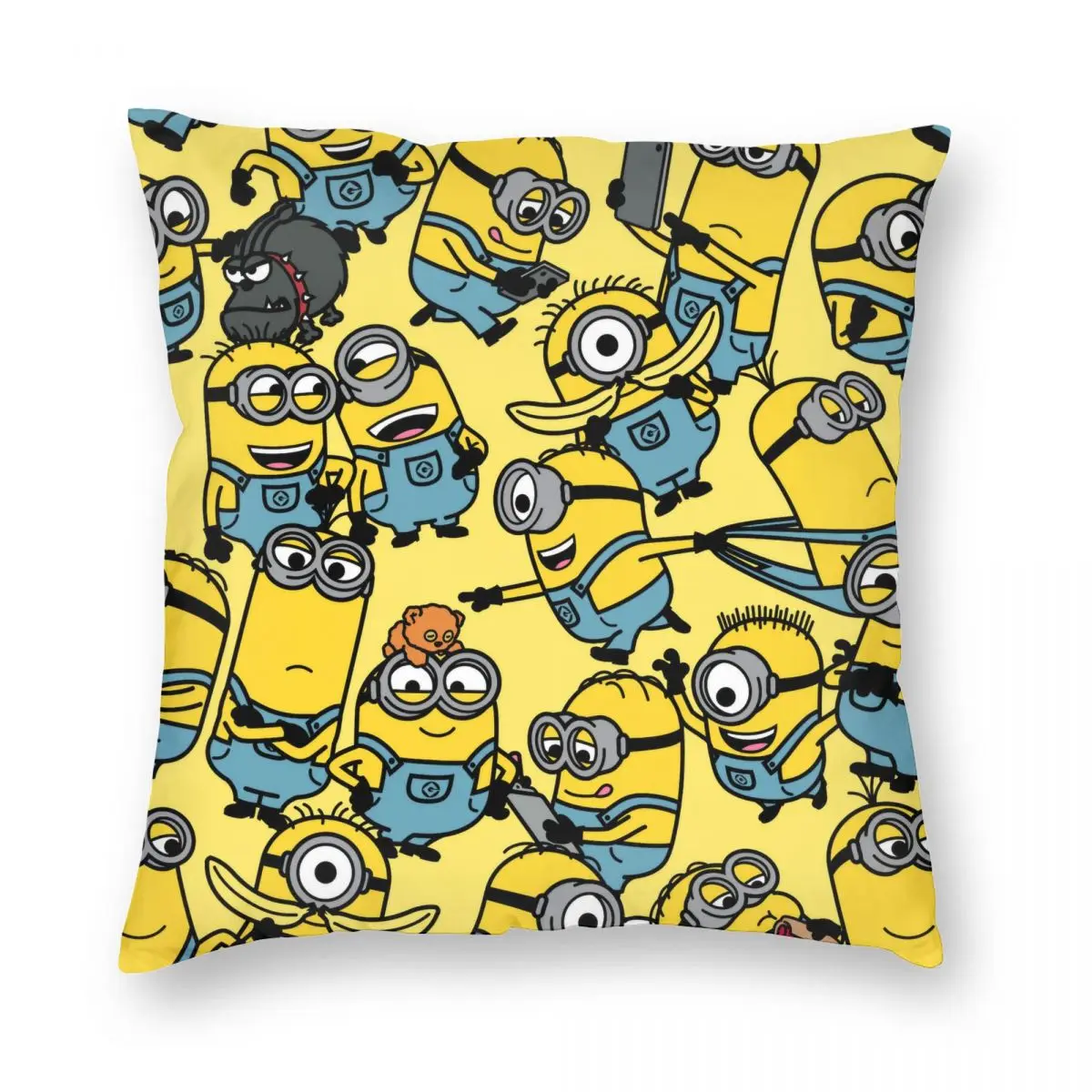 The Rise Of Gru S-Minions Cartoon Pillowcase Printing Cushion Cover Decorations Throw Pillow Case Cover Seat Square 40X40cm