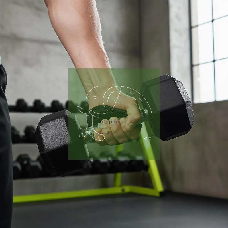 Anti Slip Grip Strengthener, Ergonomic Rubber Hand Exerciser Gloves for Gym Training Finger Therapy