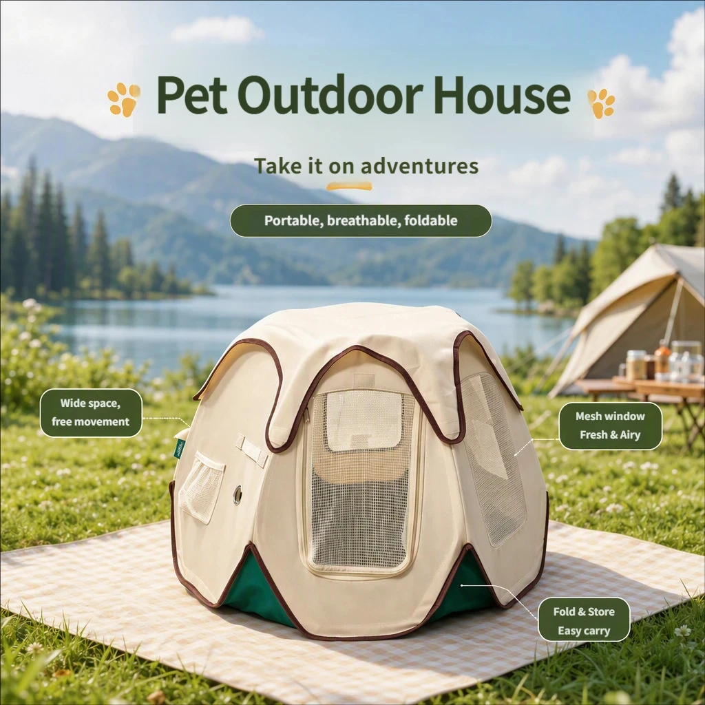 خيمة محمولة للحيوانات الأليفة، - مراجعة Outdoor Camping Dog Bed وسعره