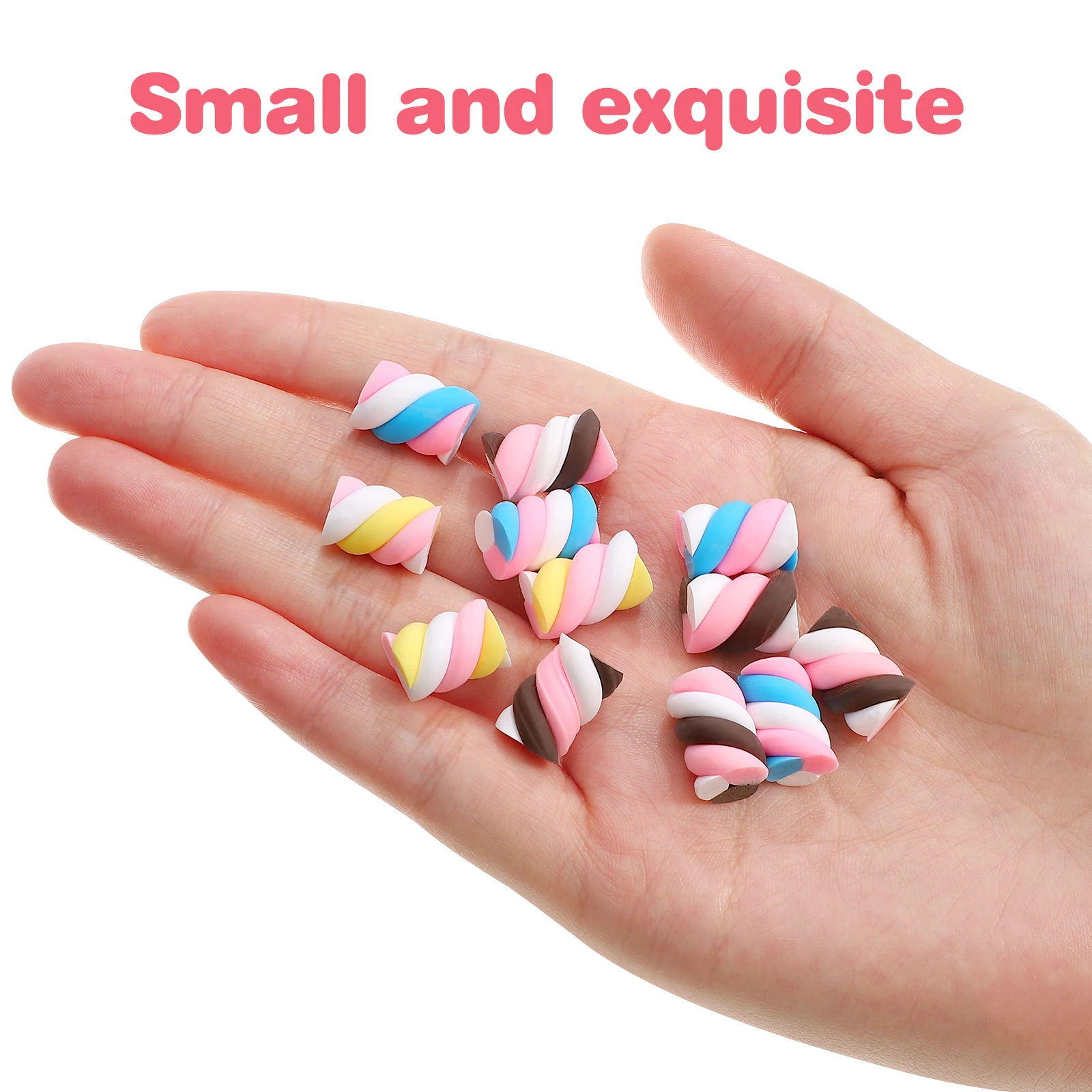 

30 Pcs Stationery Box Accessories Pottery Cotton Candy DIY Phone Shell Material Case
