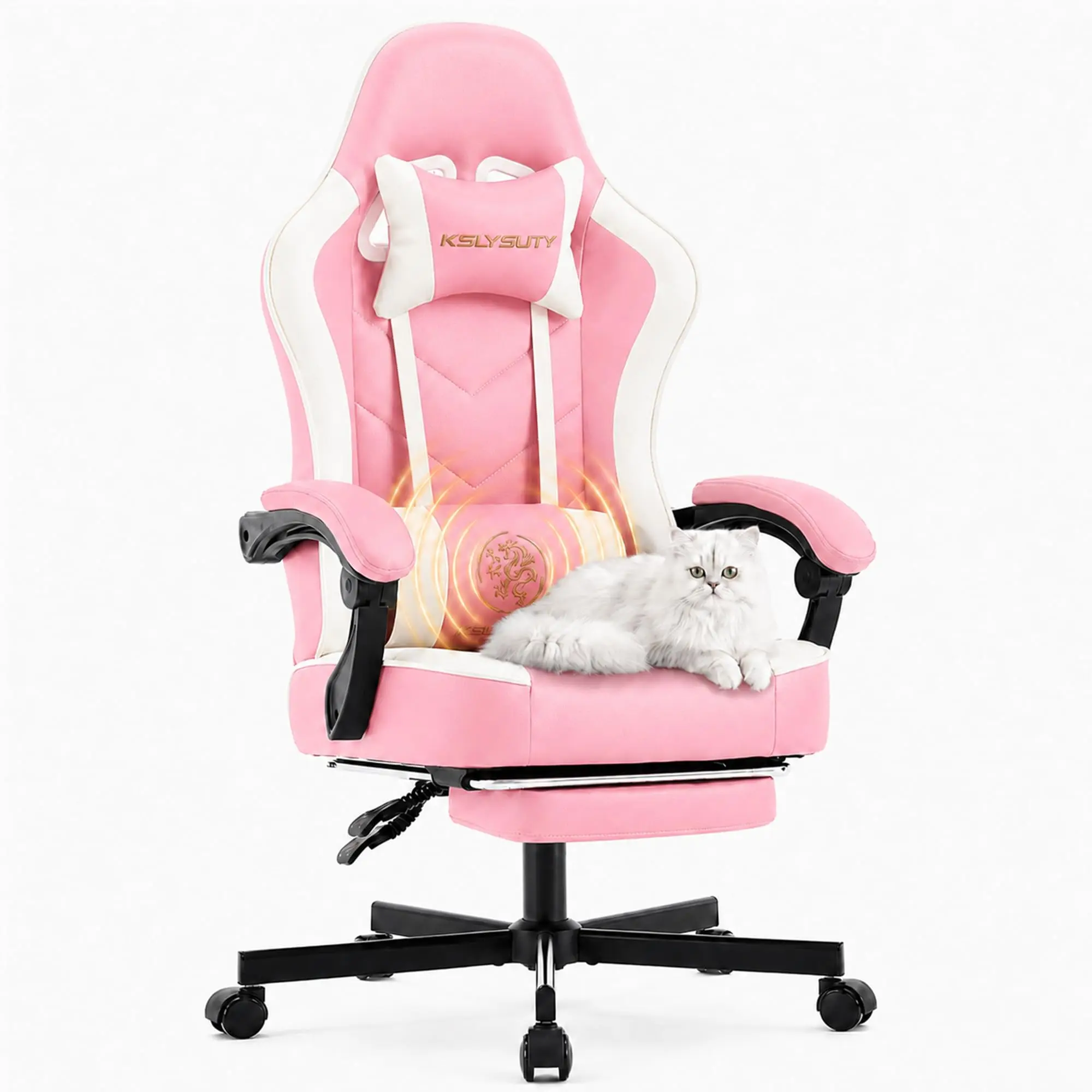 Desk Computer Gaming Chair - High Back Ergonomic Office Chair with Footrest and Lumbar Support, Swivel Comfy Home Gamer