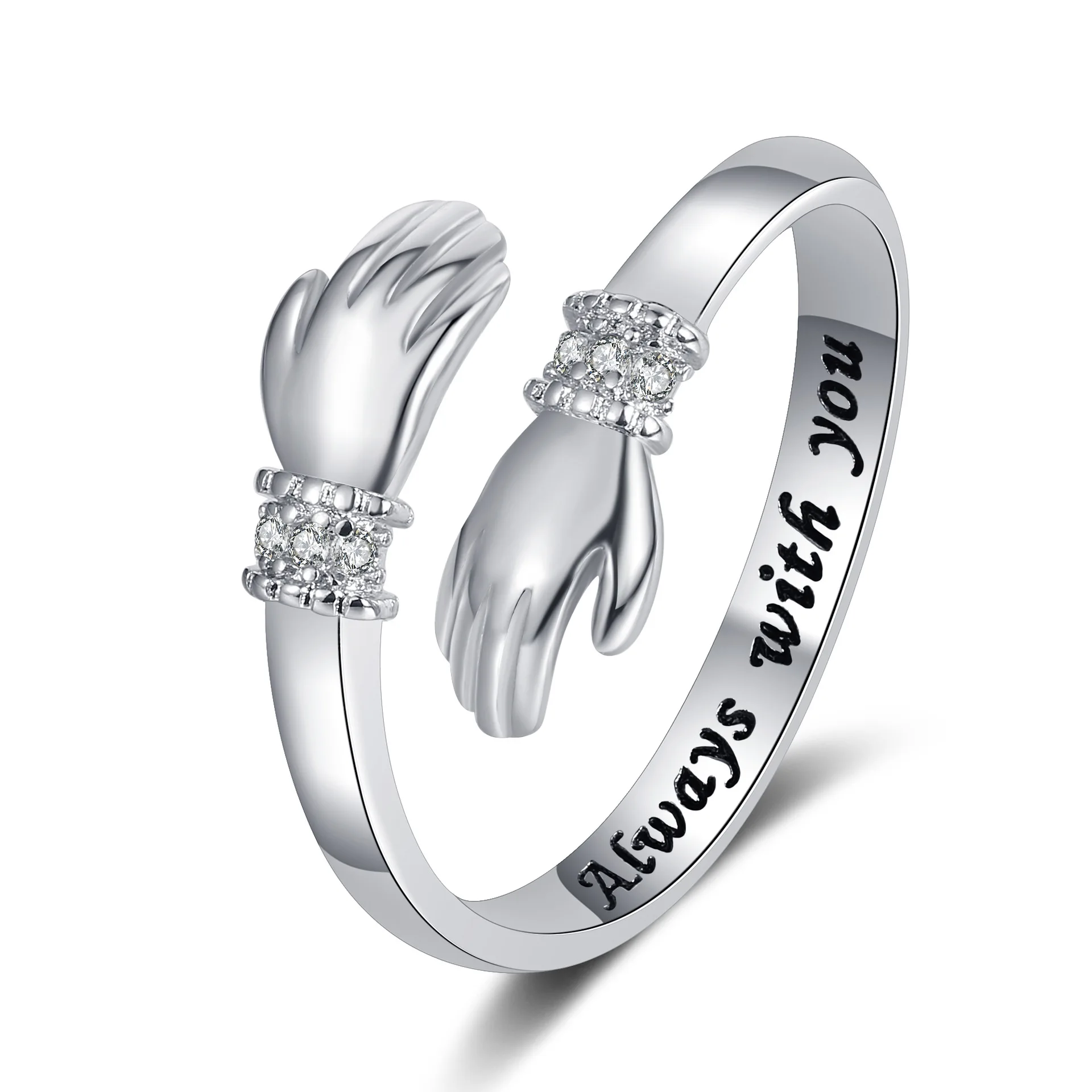 Women's Adjustable Hug Ring, Creative Love Design