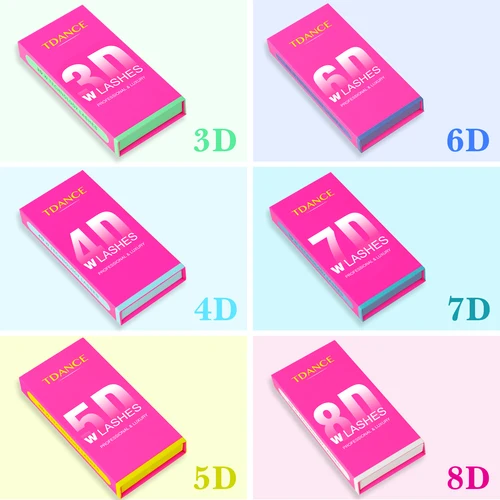 Imagen 1 del producto TDANCE W forma de pestañas suaves hechas a mano 3d 4d 5d 6d 8d volumen prefabricado ventilador C D 0,07 MM extensión de pestañas