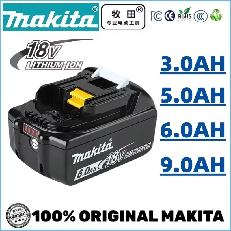 

Batería recargable de 18V para Makita, herramientas eléctricas 6Ah, 18V, makita con reemplazo de iones de litio LED, BL18650B