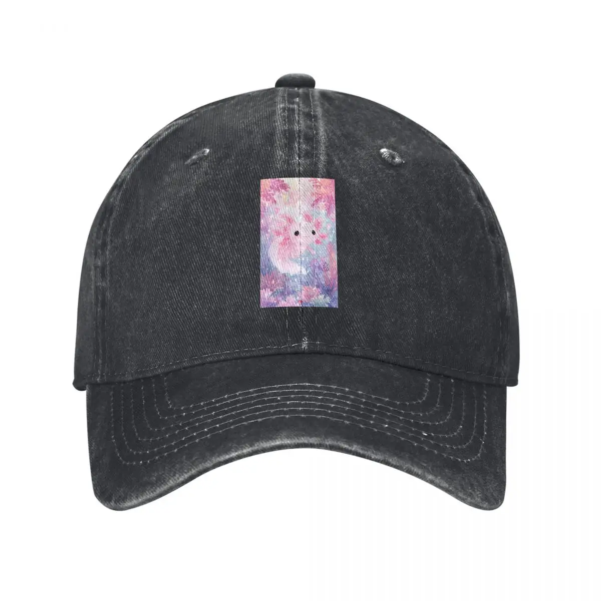 Cute Cartoon Axolotl In Coral Reef Baseball Caps Fashion Washed Denim Hats Outdoor Sports Baseball Cowboy Hat for Men Women