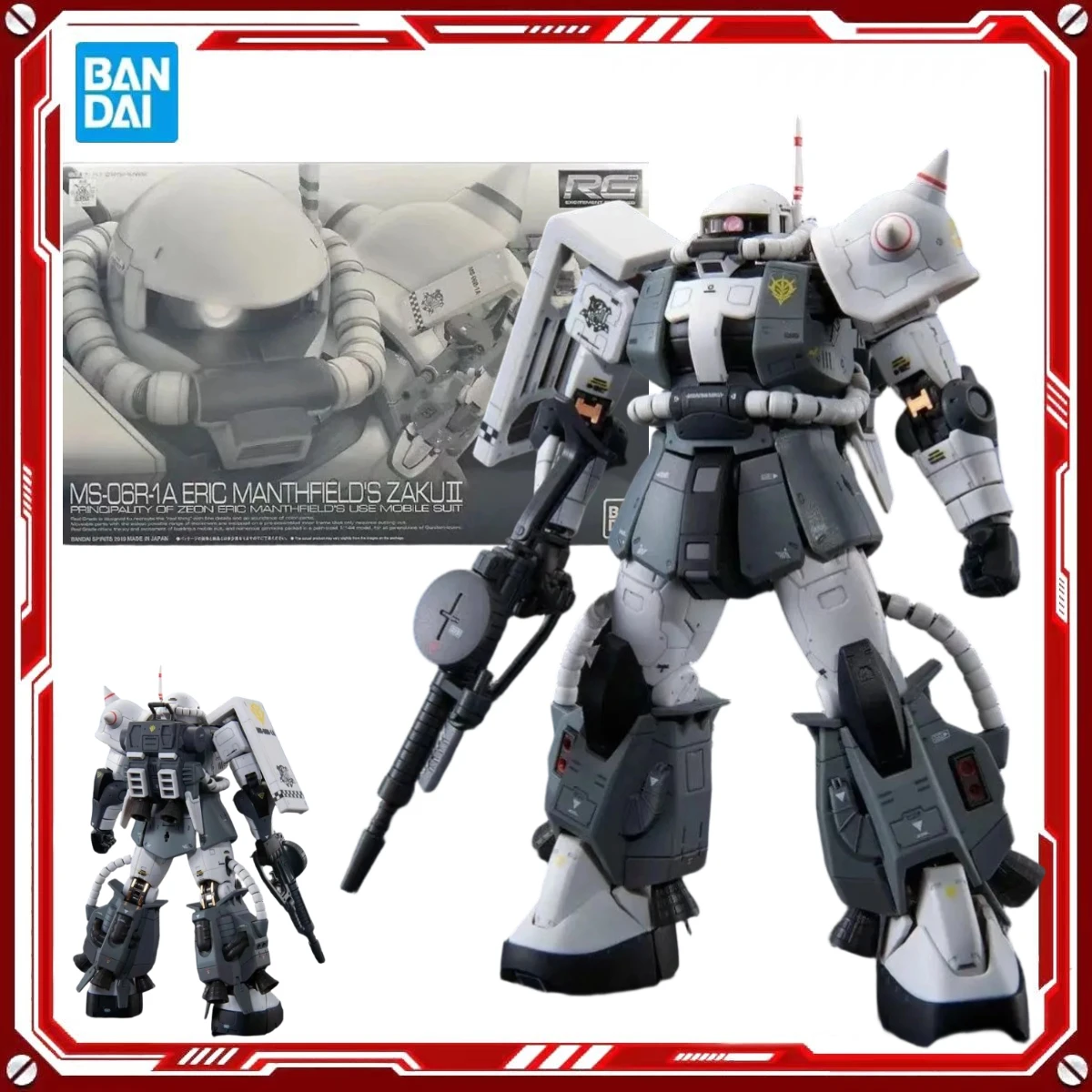 

Genuine Bandai Original Gundam Figure Model Kits RG MS-06R-1A ERIC MANTHFIELD Zaku 2 Anime Figures Action Model Toys Gifts