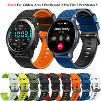 Silicone Strap for Zeblaze Beyond 3 PRO Sport Smartwatch Bracelet for Ares 3/Vibe 7 Pro Btalk3 Beyond3 GTR3 GTS3 Lite Watch Band