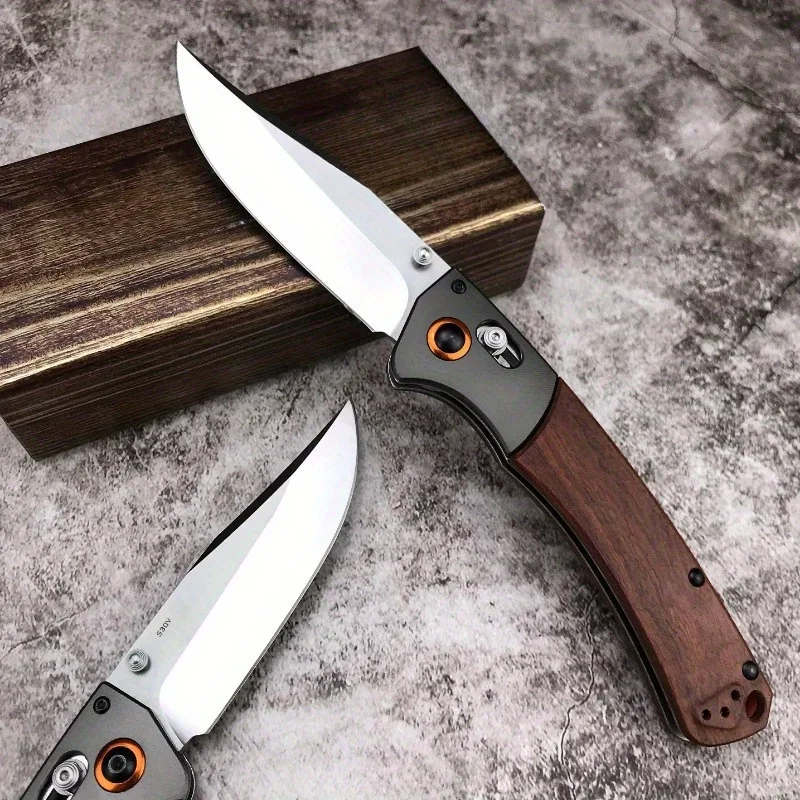 BM 15080 Folding Knife S30V Blade Wooden / G10 Handle Pocket Outdoor Camping Tactical High Hardness Survival Utility Knives Tool