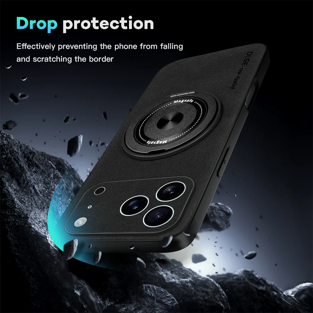 Retro PU Leather Astronaut Pattern For Magsafe Magnetic Case For iPhone 17 Air 16E 15 14 Puls 13 12 11 Pro Max Shockproof Cover