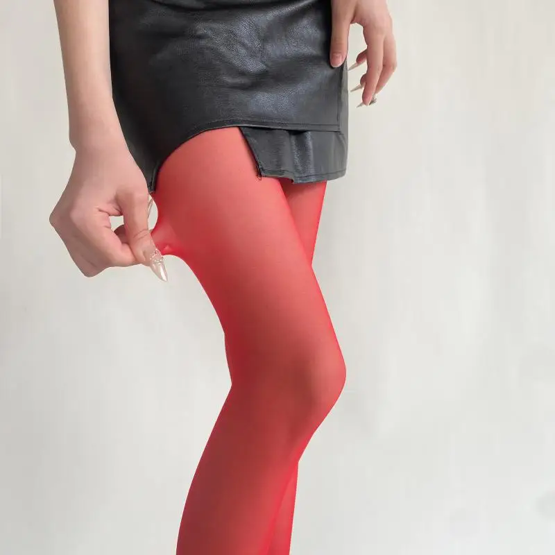 1PCS  Girls Sexy Blue Wind Pantyhose Base Light Summer New Velvet Ultra thin Penetration Silk Stockings Candy Series Pure Spice