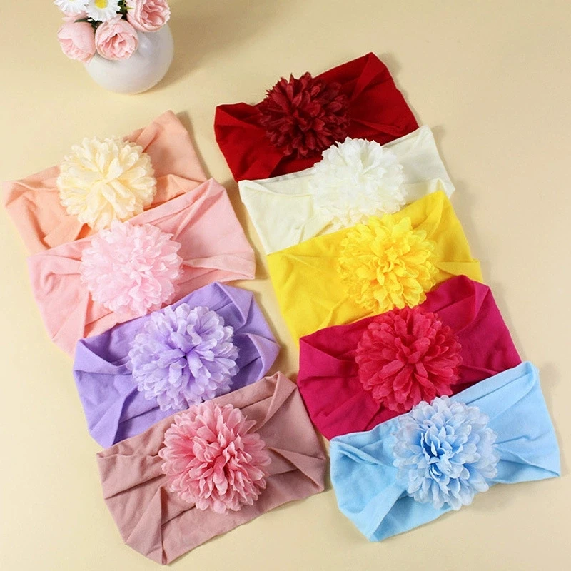 

Newborn Headband Chiffon Flower Headbands for Baby Girls Children Cute Hairflower Accessories Kids Nylon Hairband Baby Headwear