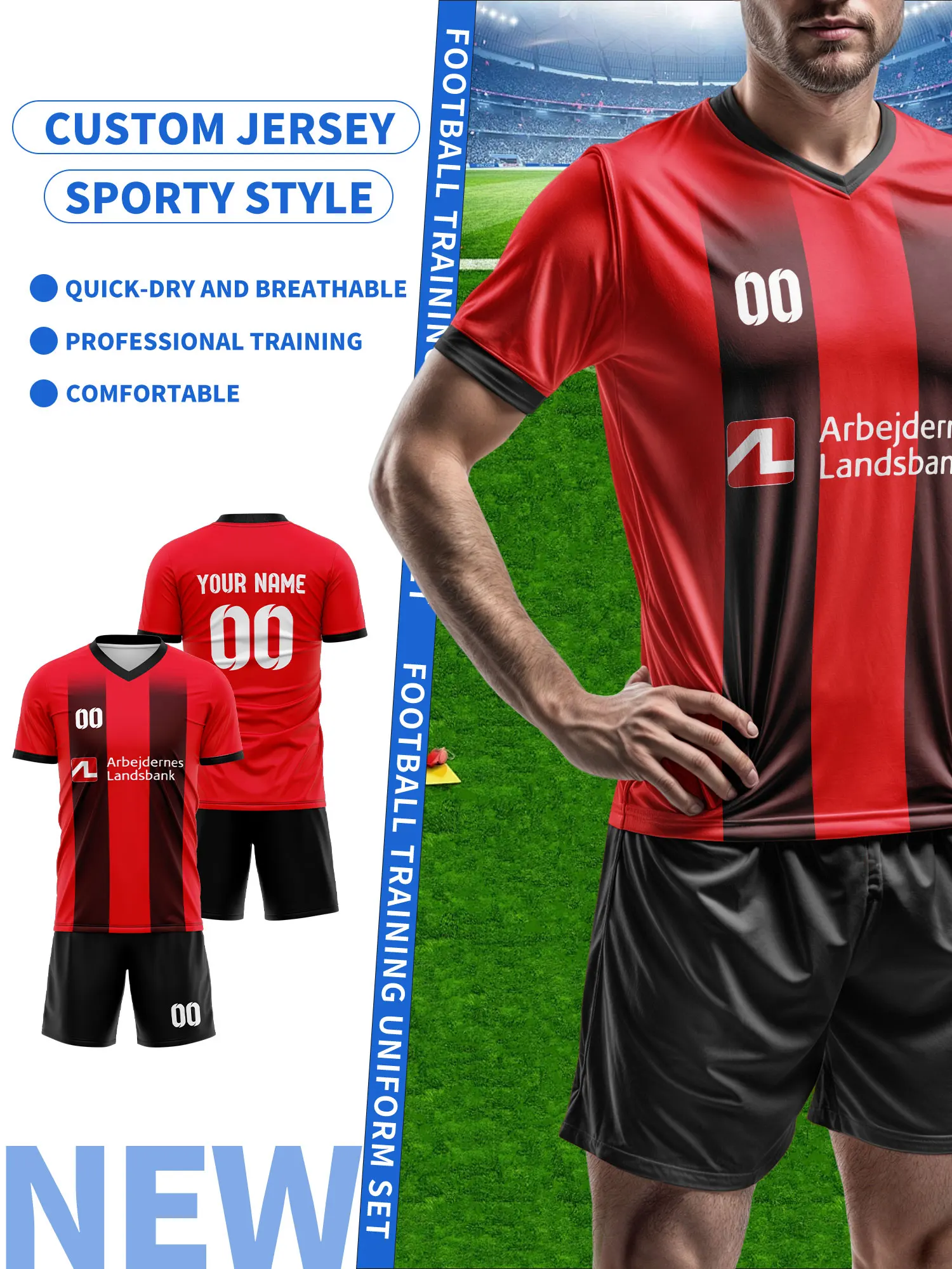 

Персонализированная футбольная форма, футболка с именем и номером на заказ, подарок для команды, футбольная форма для фанатов. ﻿