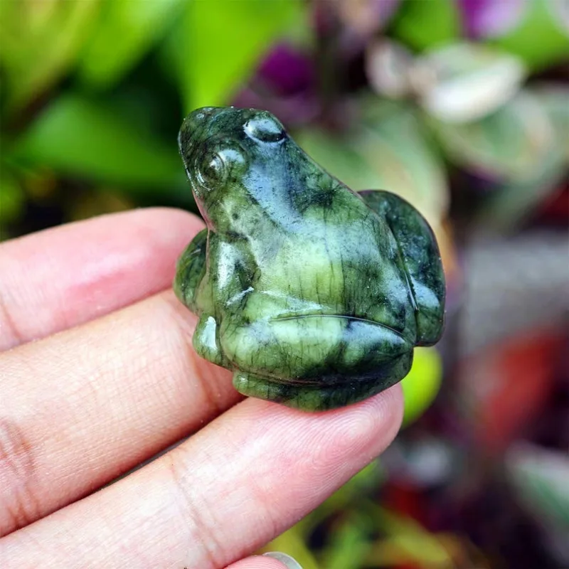 Natural Mix Green jade frog,Quartz animal,Crystal frog,Home Decoration,Mineral Specimen,Crystal Gift,Reiki Healing 1PC