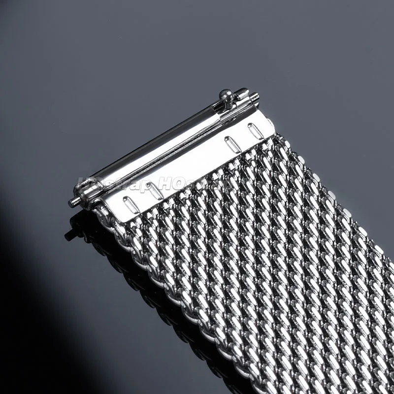 Milanese Mesh Watchband for IWC Pilot Stainless Steel Bracelet for Omega Folding Buckle Belt 20mm 22mm Universal Strap for Seiko view 6