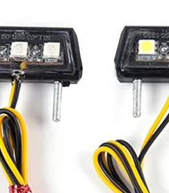 1 قطعة 12 فولت دراجة نارية لوحة ترخيص مصباح ليد مقاوم للماء دراجة نارية ضوء الترخيص #1