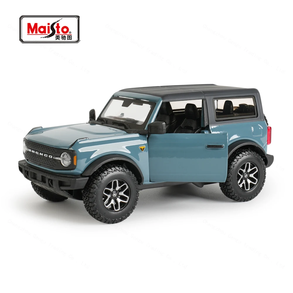 Maisto 1:24 2021 Ford Bronco Badlands naranja estática vehículos fundidos a presión juguetes de coche de modelos coleccionables
