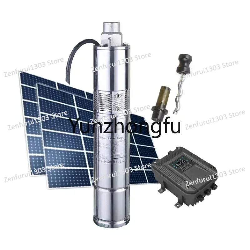 solar pump kit complete Brushless deep well submersible pump, outdoor well water pump, dual usewith  for deep well dc