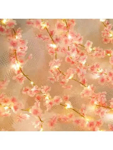 Artificial Sakura Flowers Vine for Wedding Decoration Garden Arch Home Room Decor Party Bridal Fake Silk Outdoor Ornament