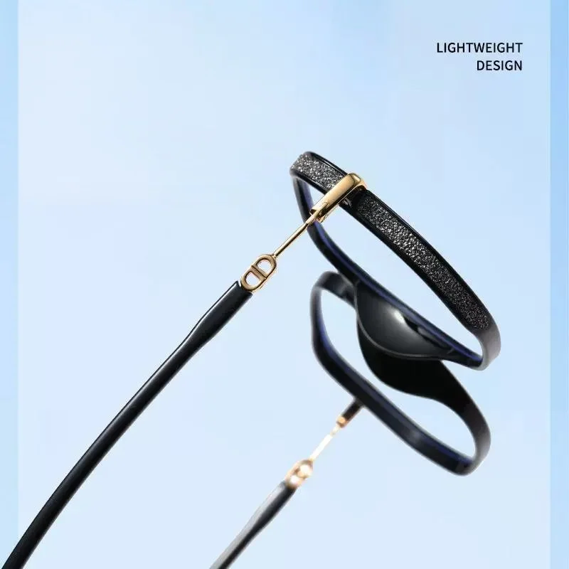 Thin Large Frame Flash Reading Glasses Anti-Blue Light Fashionable Slimming DS-L767