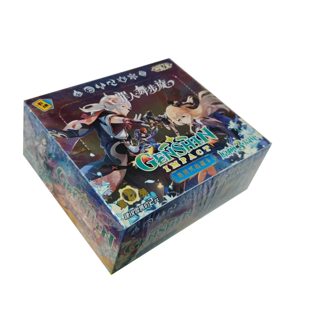 2024 Game Genshin impact Card Anime TCG Collection card Booster Box SR SSR Surrounding Table GiftNew Children Toys For Family