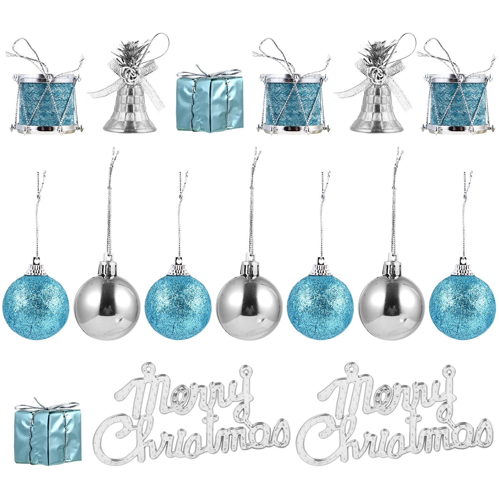 

32 Pcs Decoration Set Decorations Chrismta Supplies Hanging Mini Tinkle Bells Decorate Plastic Jingle Boxes Creative