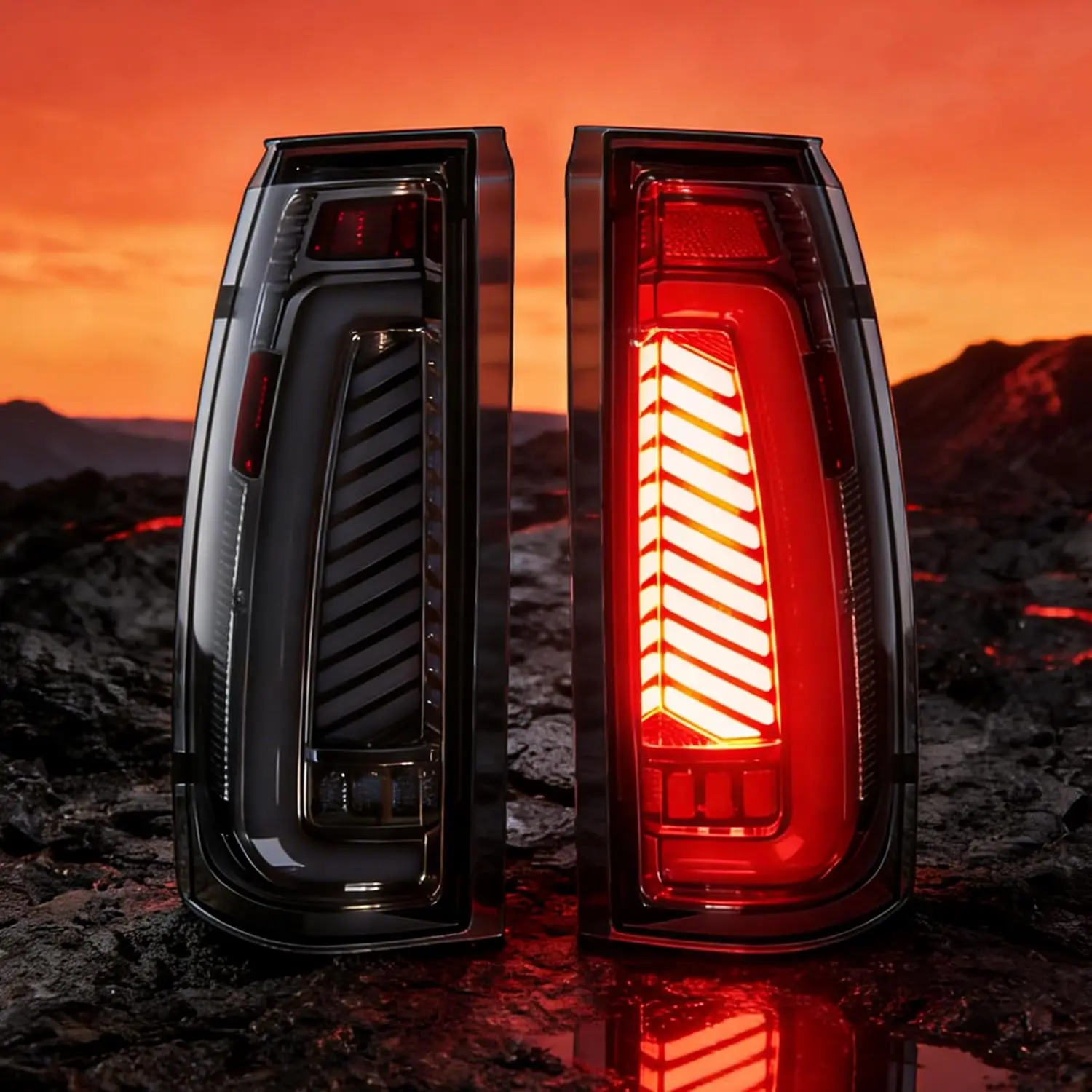 

LED Tail Lights for 1988-1999 Chevy GMC C/K Pickup Truck Silverado Tahoe Suburban Sierra Yukon Turn Signal Brake Reverse Light