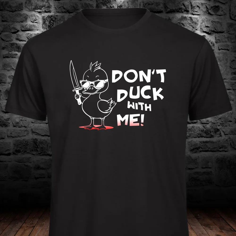 Don't Duck With Me T-shirt Cool Funny Tee Anime Graphic T-shirts For Men Clothing Women Tees Y2K Tops Unisex Summer Short Sleeve