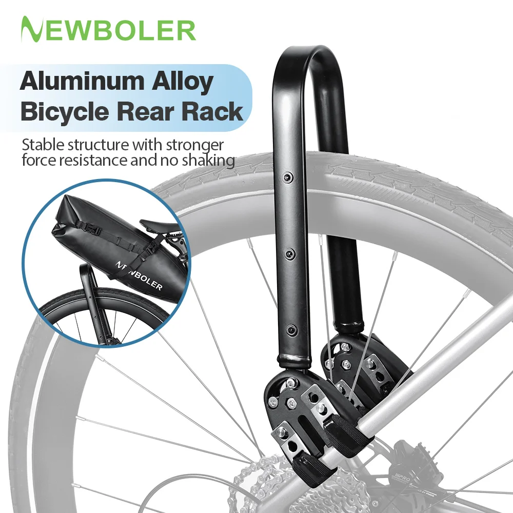 

NEWBOLER Universal Aluminum Alloy Bicycle Luggage Carrier bikepacking Adjustable Gravel Bike Rear Shelf Bicycle Accessories