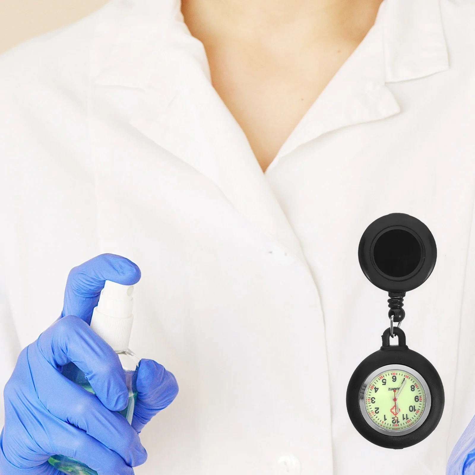 Nurse Watch -on Pocket Key Chain for Student Badge Reel Hanging Creative