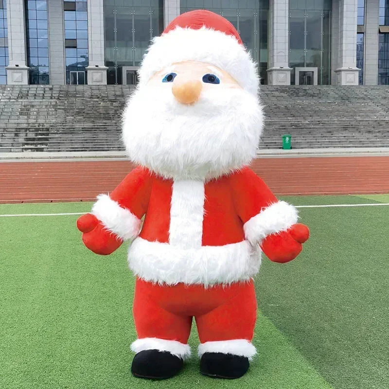 Inflatable Santa Claus Christmas Costume Party Event Wedding Promotion Adult Role Play Halloween Mascot Without Battery